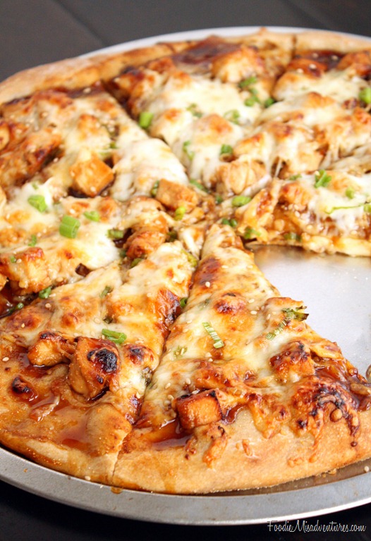 Asian Style Chicken Cheese Pizza