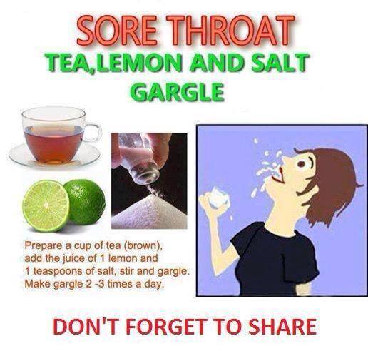 Recipe to Cure Sore Throat
