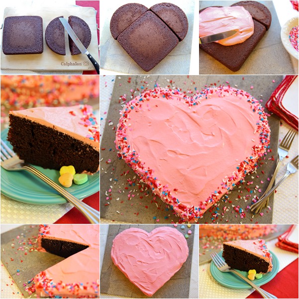 Valentine Day Heart Shaped Cake Making Process