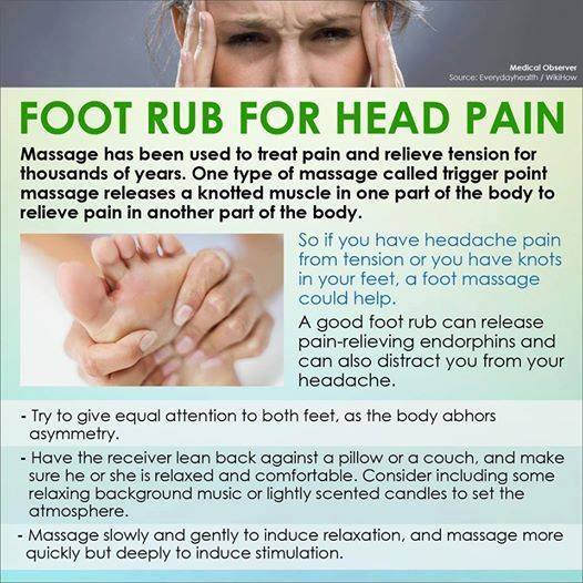 Foot Rub For Head Pain